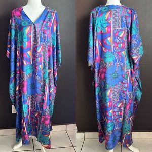 Winlar One Size Fits Most Caftan Mumu House Lounge Dress NEW